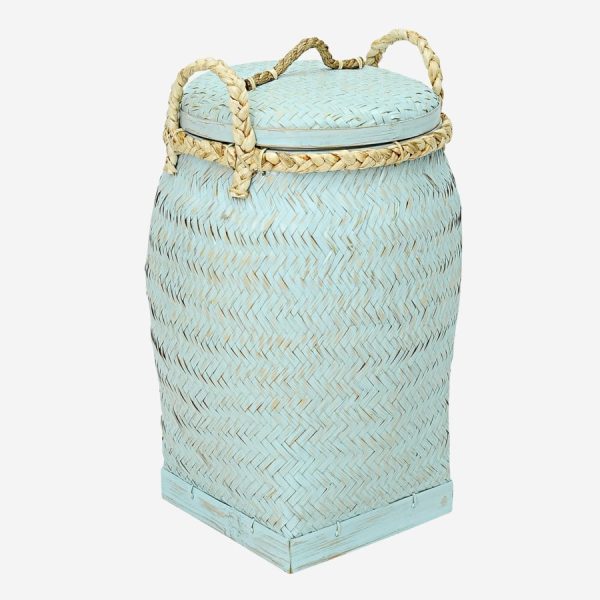 Palermo Round Rattan Basket with Lid by Jeffan Online now
