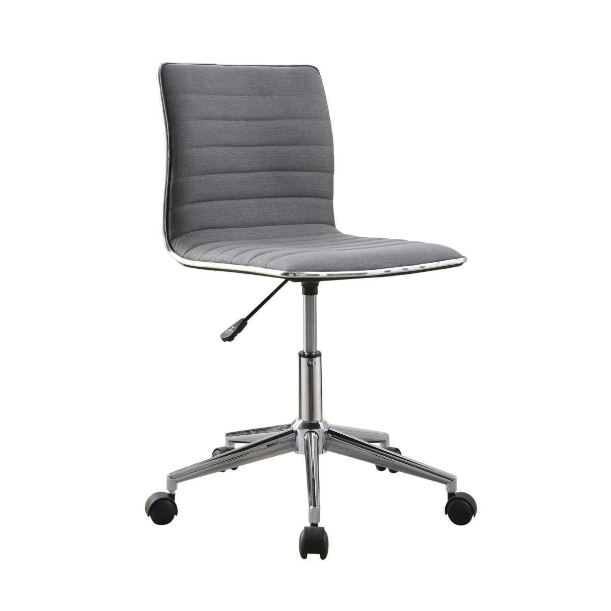 Contemporary Mid-Back Desk Chair, Gray  By Benzara For Cheap