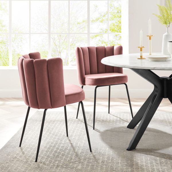 Modway Virtue Performance Velvet Dining Chair Set of 2 - EEI-4675 Discount