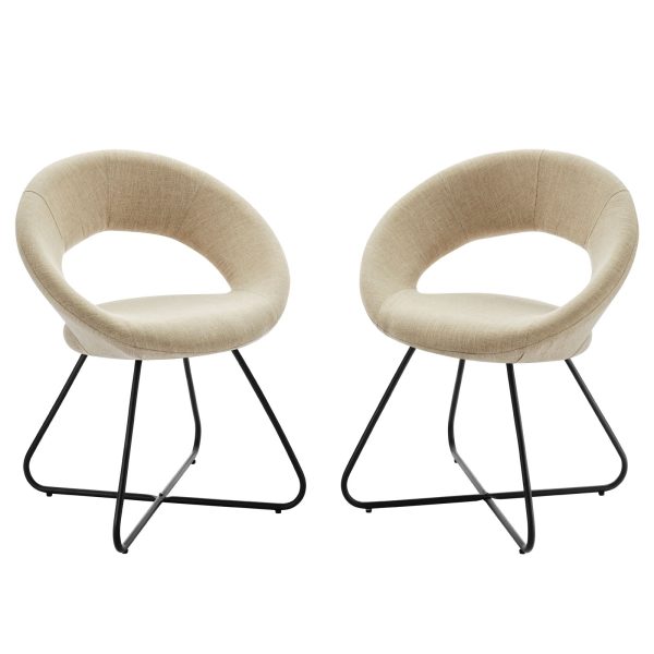 Modway Nouvelle Upholstered Fabric Dining Chair Set of 2 - EEI-4683 Sale - Image 2