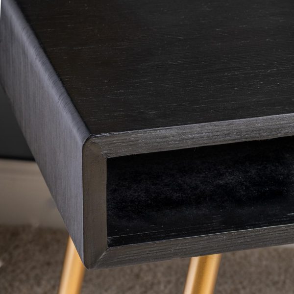 Crestview Collection Silas Black and Gold Desk Online Hot Sale - Image 4