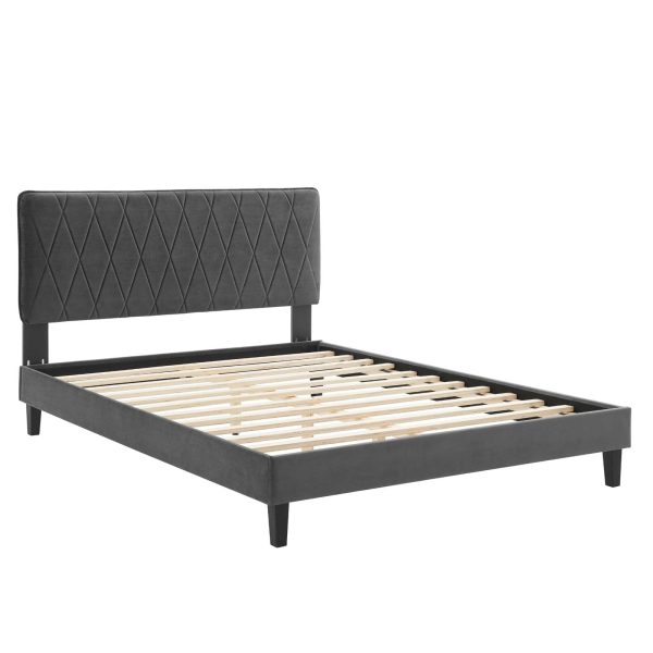 Modway Phillipa Performance Velvet Full Platform Bed - MOD-6924 Discount - Image 3