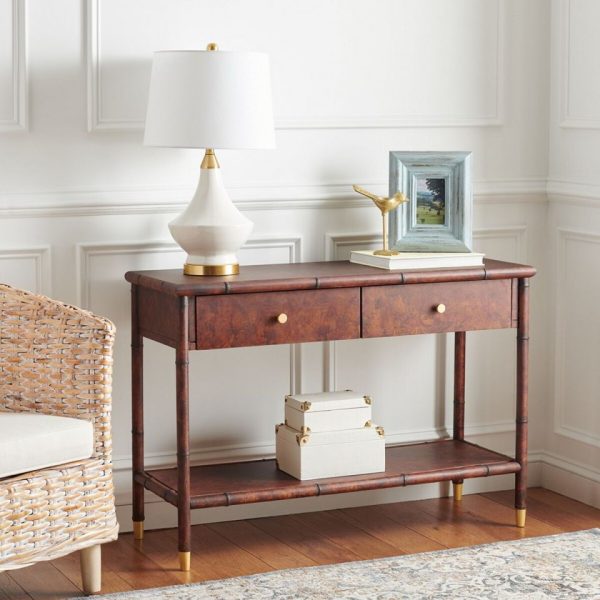 Safavieh Tudor 2 Drawer 1 Shelf Console Table Online - Image 2