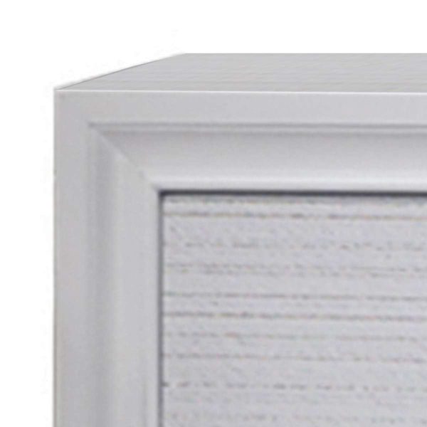 Stylish 3 Drawers Wood Nightstand By Naima , White  By Benzara Online - Image 3