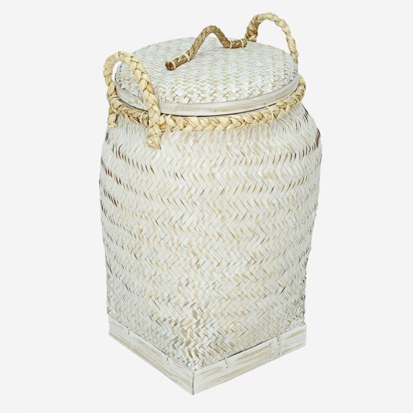 Palermo Round Rattan Basket with Lid by Jeffan Online now - Image 3