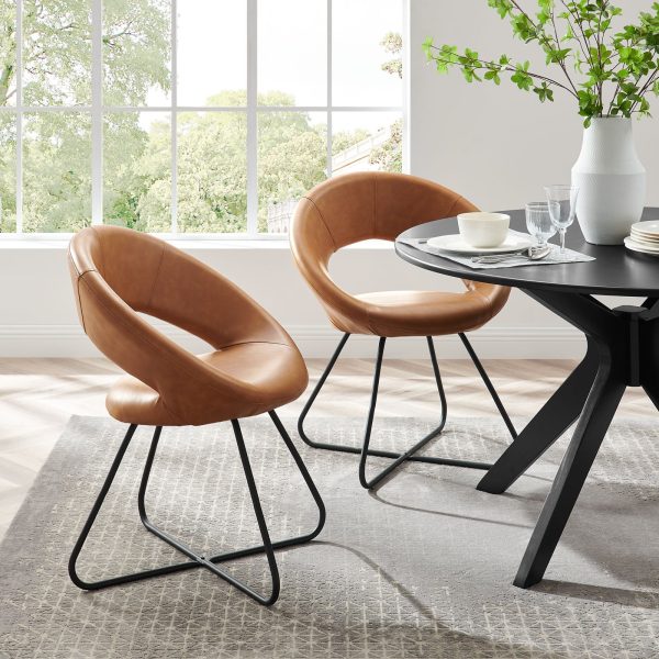 Modway Nouvelle Vegan Leather Dining Chair Set of 2 - EEI-4682 Discount