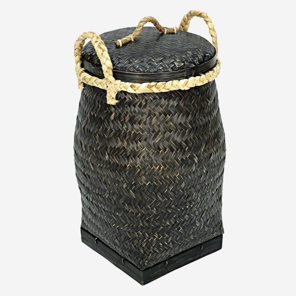 Palermo Round Rattan Basket with Lid by Jeffan Online now - Image 2