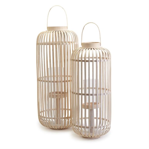Hand-Crafted Lanterns With Handle Includes Glass Sleeve Set Of 2 By Two s Company For Cheap - Image 2