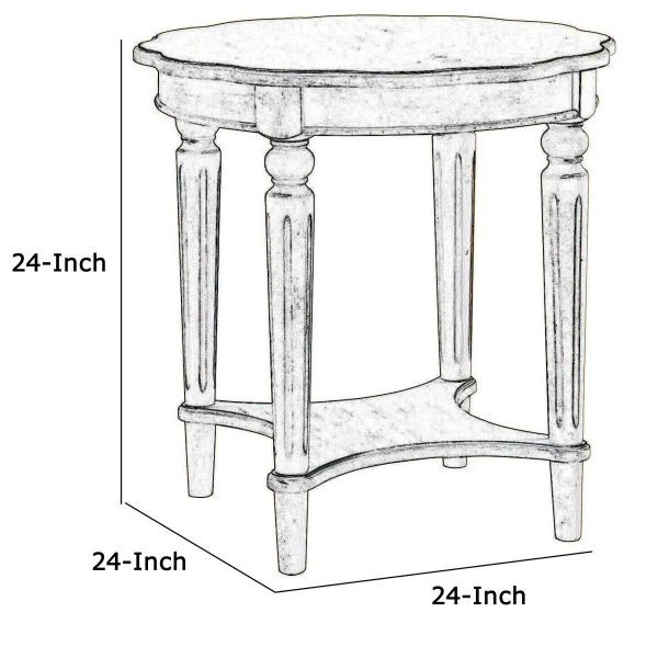 Fordon End Table, Antiqued Slate  By Benzara For Cheap - Image 5