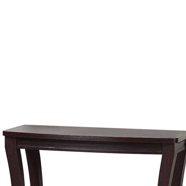 Modish Console Table With 1 Shelf, Dark Brown  By Benzara For Cheap - Image 5