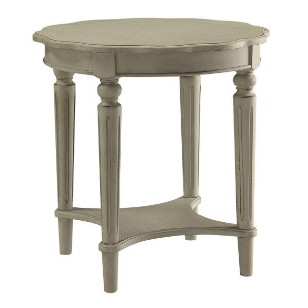 Fordon End Table, Antiqued Slate  By Benzara For Cheap