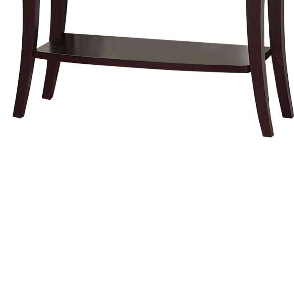 Modish Console Table With 1 Shelf, Dark Brown  By Benzara For Cheap - Image 4