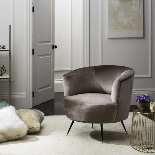 Safavieh Arlette Velvet Retro Mid Century Accent Chair Online Hot Sale