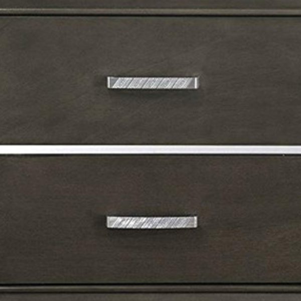 Wooden Two Drawer Nightstand With Bracket Legs, Gray By Benzara For Cheap - Image 4