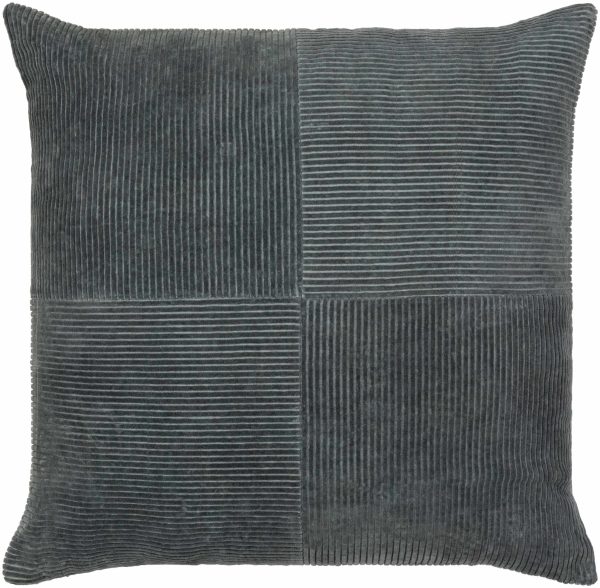Umar Charcoal Corduroy Accent Pillow on Sale - Image 2
