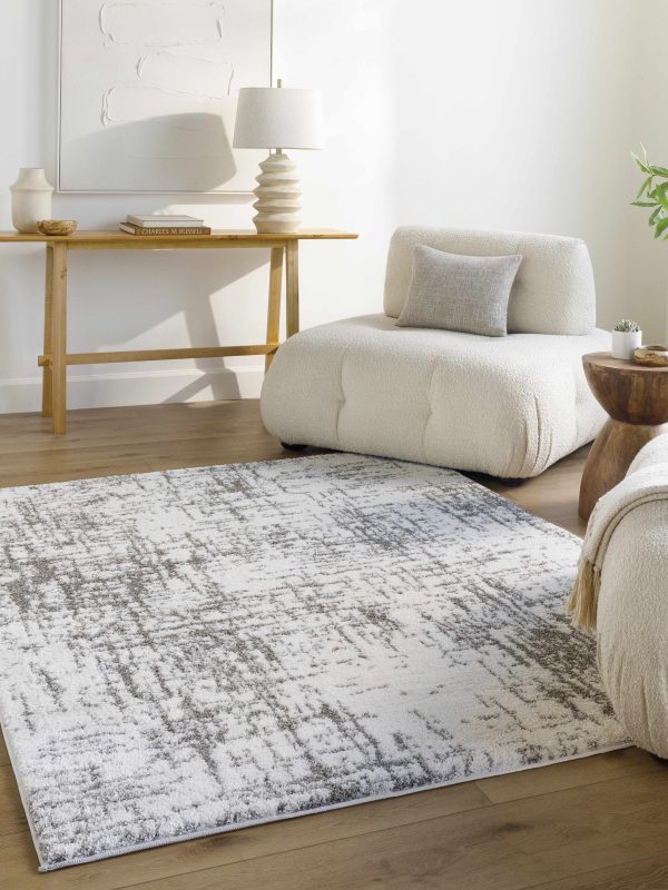 Kanon Gray Abstract Area Rug Supply