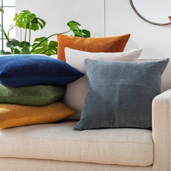 Umar Charcoal Corduroy Accent Pillow on Sale - Image 3