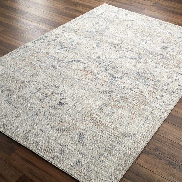 Marlene Damask Off White & Blue Area Rug - Becki Owens x Livabliss For Sale - Image 4