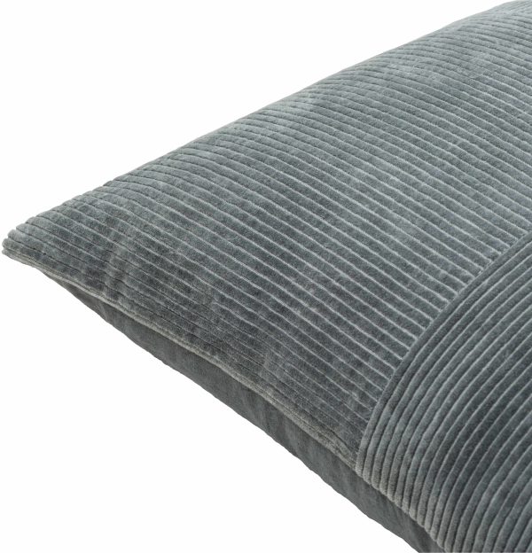 Umar Charcoal Corduroy Accent Pillow on Sale - Image 4