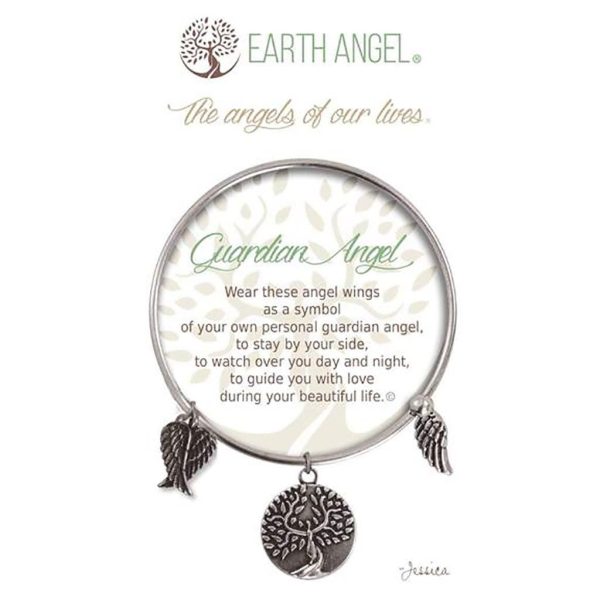 Earth Angel : Guardian Angel Bracelet in Silver Online now